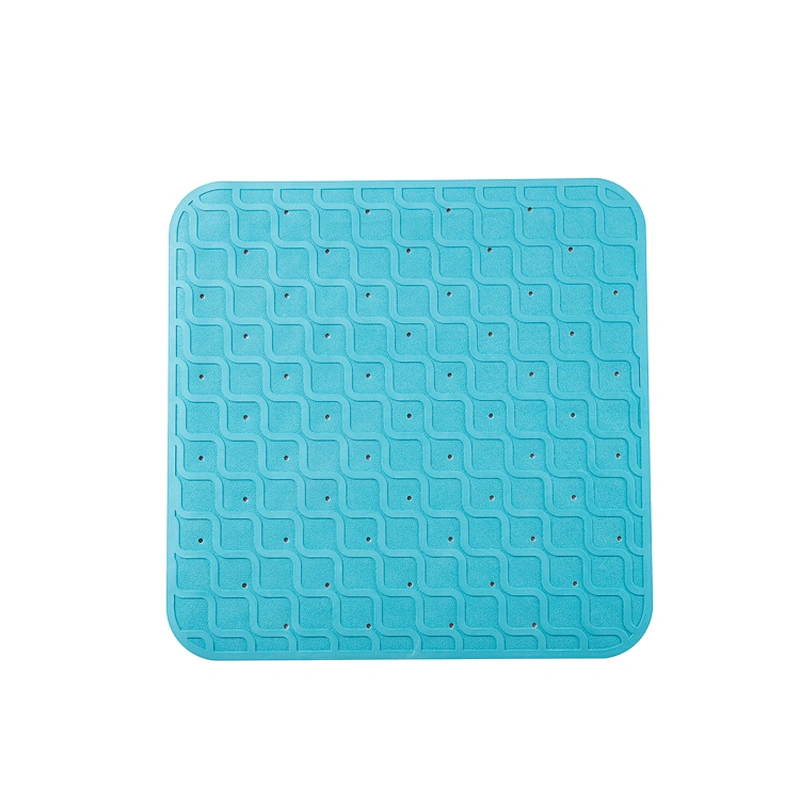 New square bath mat with suction cup can be customized baby rubber bath mat