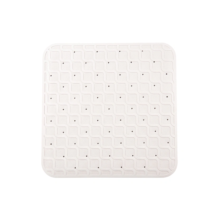 New square bath mat with suction cup can be customized baby rubber bath mat