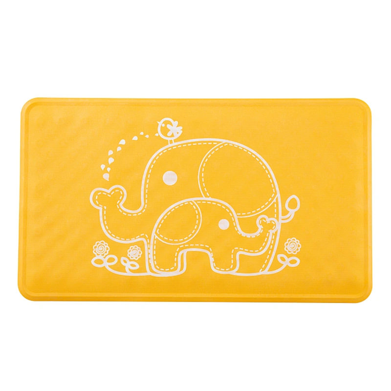 New style bathroom non-slip pad with suction cup unfortunately baby printed cartoon rubber bath pad