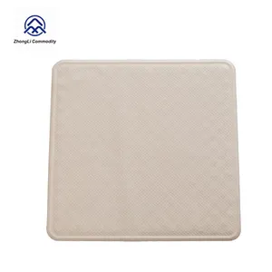 Square Classical Design Natural Rubber Bath Mat