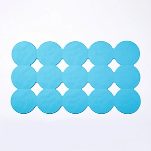 Baby bath mat non slip pad with irregular round bottom with suction cup rubber bath mat