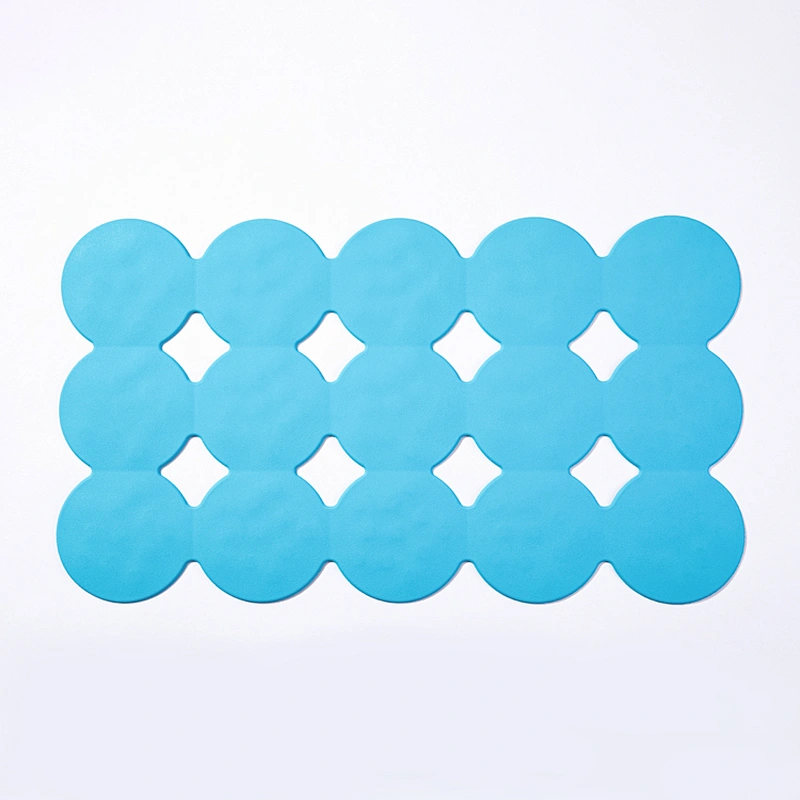 Baby bath mat non slip pad with irregular round bottom with suction cup rubber bath mat