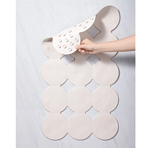Baby bath mat non slip pad with irregular round bottom with suction cup rubber bath mat