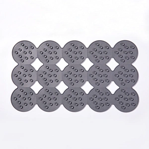 Baby bath mat non slip pad with irregular round bottom with suction cup rubber bath mat