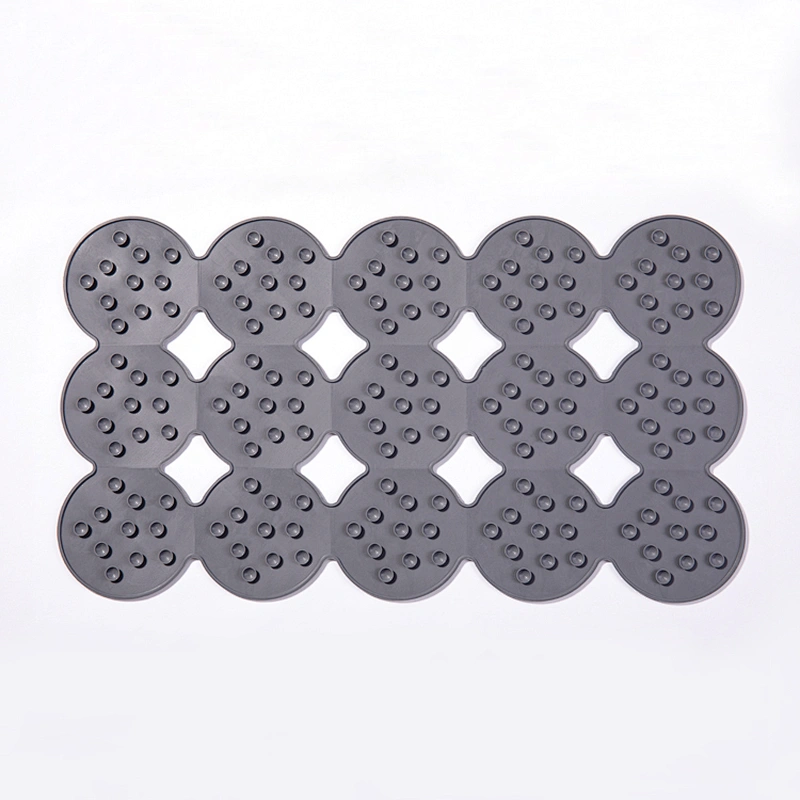 Baby bath mat non slip pad with irregular round bottom with suction cup rubber bath mat