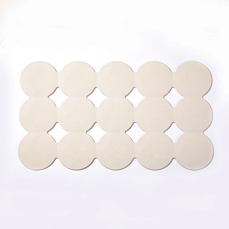 Baby bath mat non slip pad with irregular round bottom with suction cup rubber bath mat