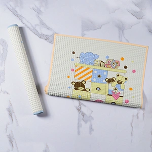 Easy clean cartoon waterproof breathable air filled rubber cot sheet