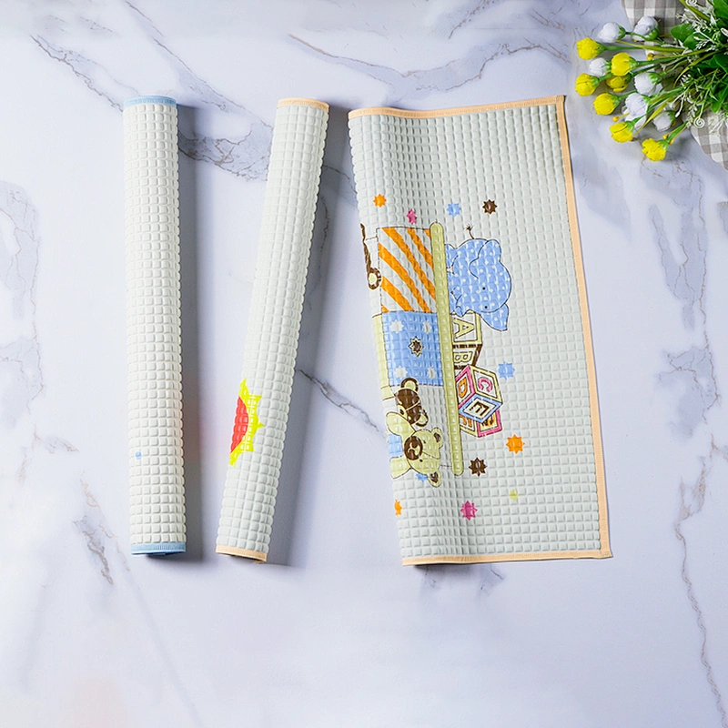 Easy clean cartoon waterproof breathable air filled rubber cot sheet