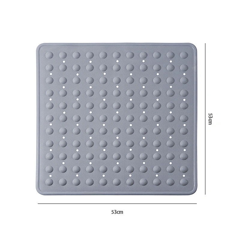 Natural rubber bathroom rubber mat for bathtub floor anti slip bath mat with suction cups