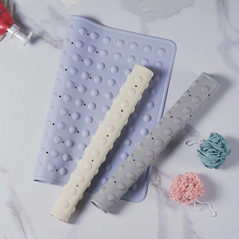 Natural rubber bathroom rubber mat for bathtub floor anti slip bath mat with suction cups