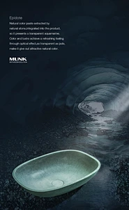 Newest color solid surface basin--Epidote