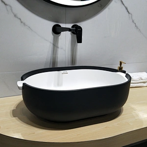 white above counter basin