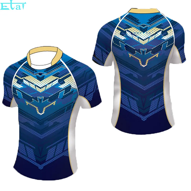 Heavy strong sublimation rugby jersey fabric brazil rugby jersey
