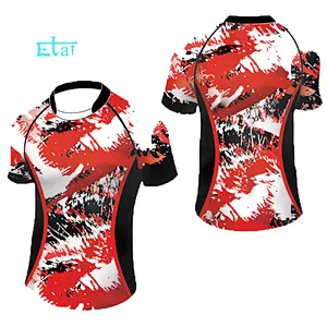Heavy strong sublimation rugby jersey fabric brazil rugby jersey