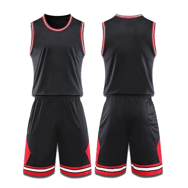 New Design Soft Breathable Quick Dry Red Mens Basketball Uniforms