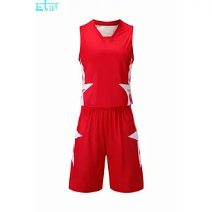 Breathable uniform sublimated reversible basketball jerseys