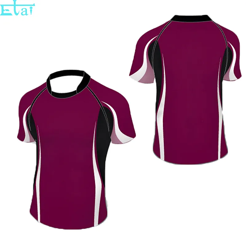Heavy strong sublimation rugby jersey fabric brazil rugby jersey