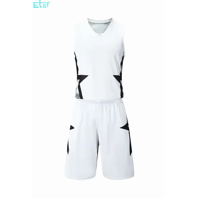 Breathable uniform sublimated reversible basketball jerseys