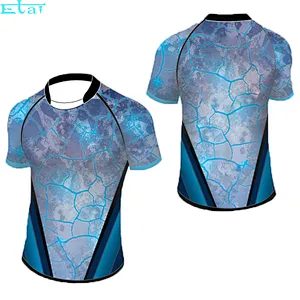 Heavy strong sublimation rugby jersey fabric brazil rugby jersey