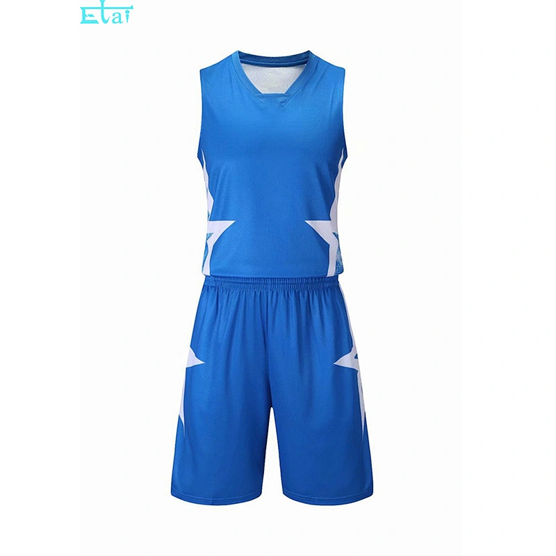 Breathable uniform sublimated reversible basketball jerseys