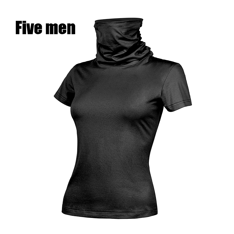 Five men custom cycling face protection cover short sleeve silver ion fabric womens shirts