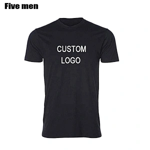 Five men Factory wholesale custom logo t shirt silver ion fabric blank men t-shirt for sale
