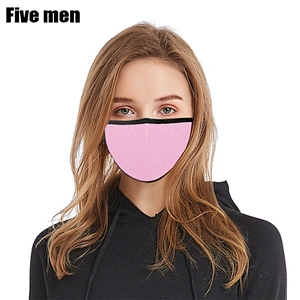 Five men custom fashion printing washable reusable white face cover for party