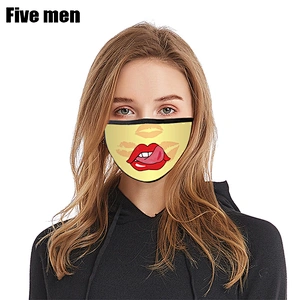 Five men wholesale reusable washable fashion party sublimated face cover