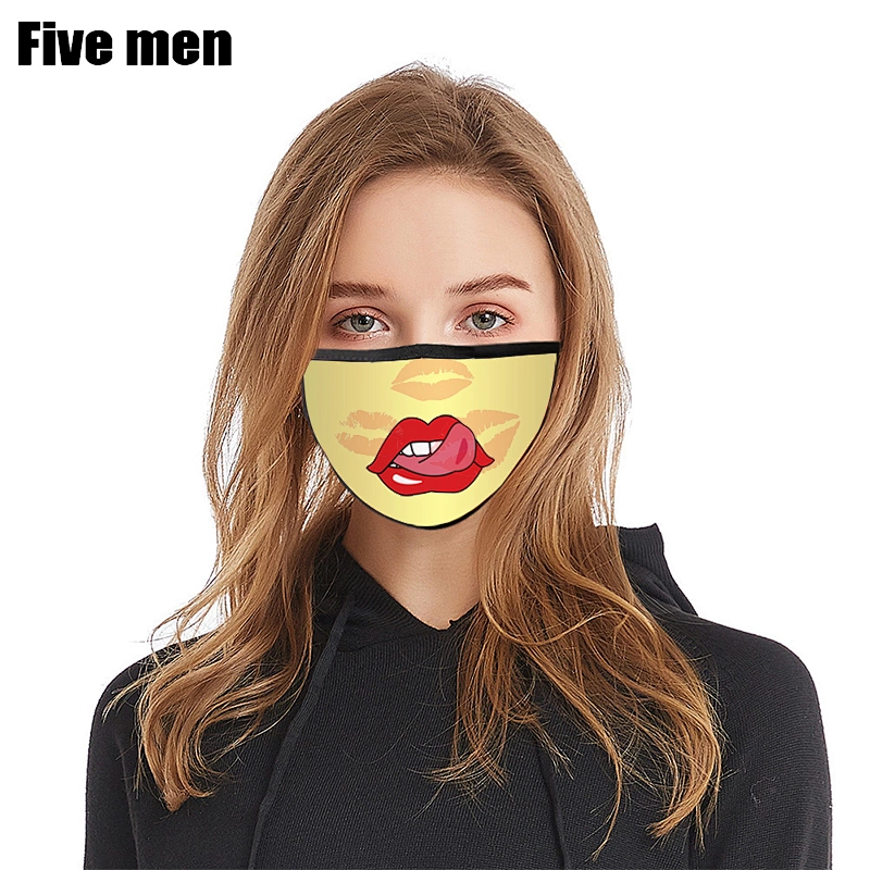 Five men wholesale reusable washable fashion party sublimated face cover