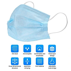 General Supplies Disposable 3ply faceshield Earloop Virus face protection Face Mask In Stock