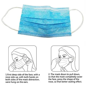 General Supplies Disposable 3ply faceshield Earloop Virus face protection Face Mask In Stock