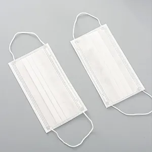 White Blue Outdoor Procedure 3 ply Earloop Disposable Face Mask