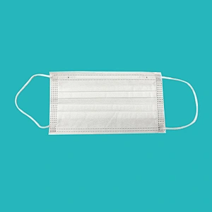 White Blue Outdoor Procedure 3 ply Earloop Disposable Face Mask