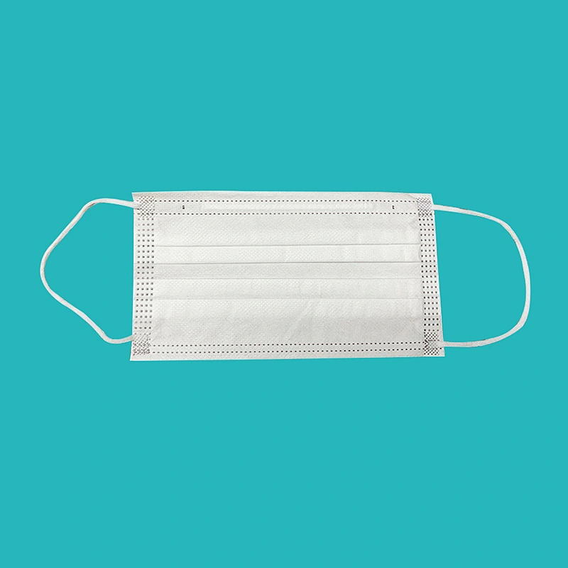 White Blue Outdoor Procedure 3 ply Earloop Disposable Face Mask