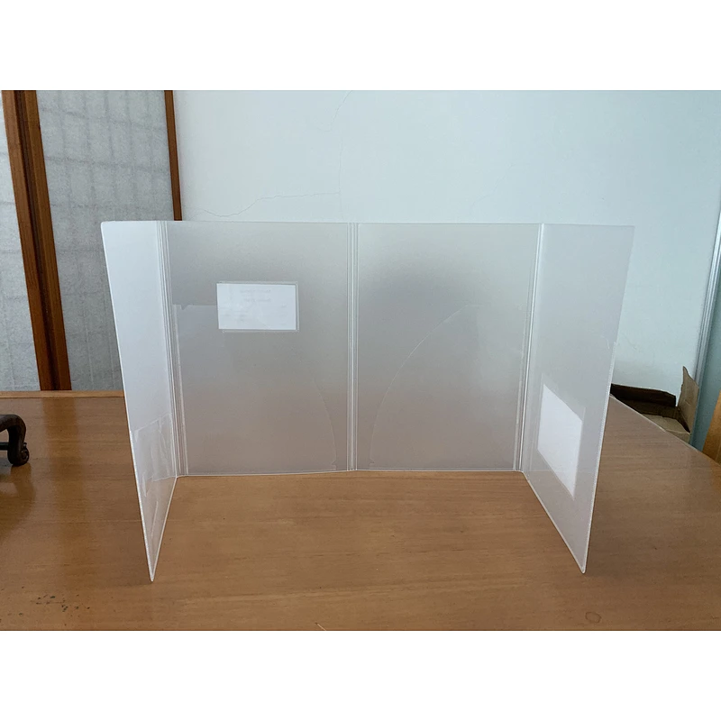 PP student shield folding student desk shield portable student desk shield clear