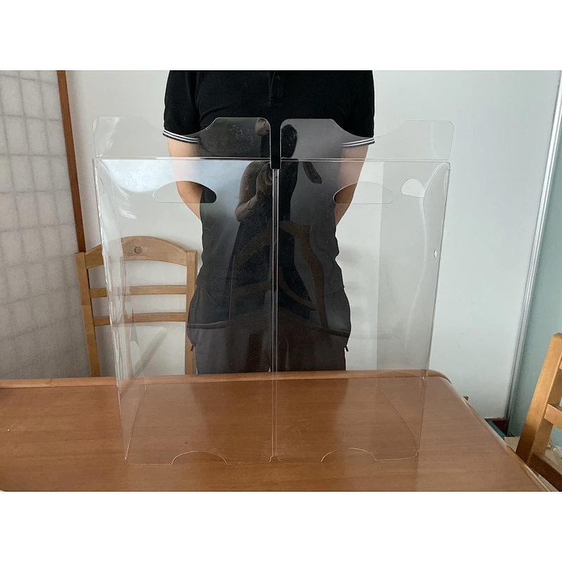 PET student desk shield folding student plastic shield
