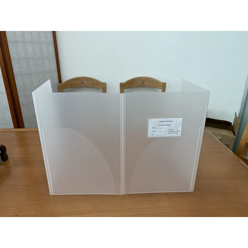 PP student shield folding student desk shield portable student desk shield clear