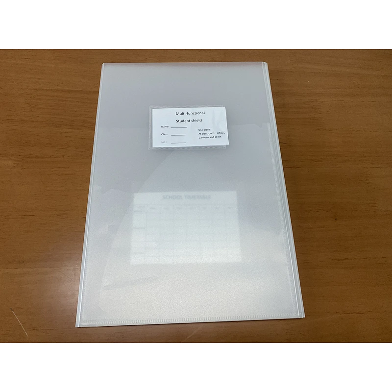 PP student shield folding student desk shield portable student desk shield clear