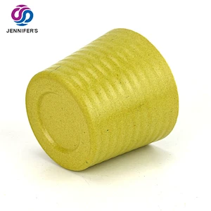 Macaron color good quality indoor and garden eco-friendly biodegradable recycled bamboo fiber flower pot