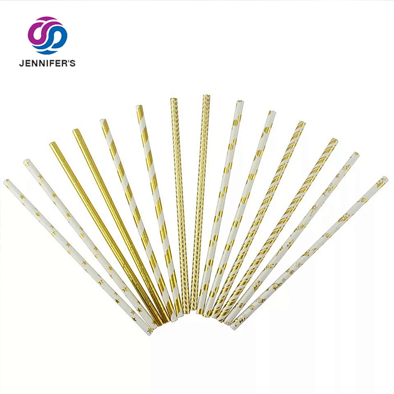 Custom Logo  food grade paper straw disposable biodegradable paper straw