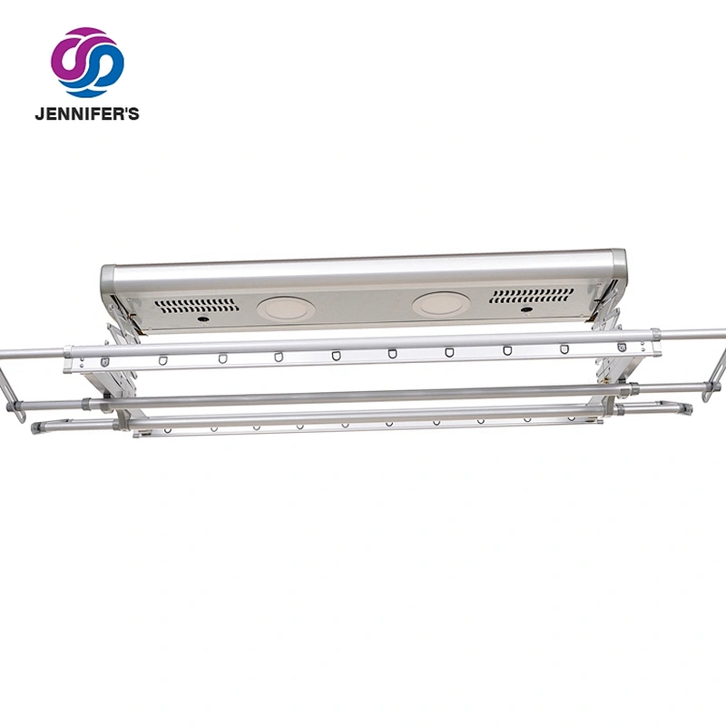 Disinfection Kiln-dried Folding Stand Wall Rack Retractable Ceiling Clothes Hanger With Led Lighting