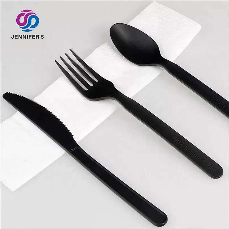 Eco friendly Disposable products Utensils Wholesale degradable paper fruit Knife Fork and Spoon