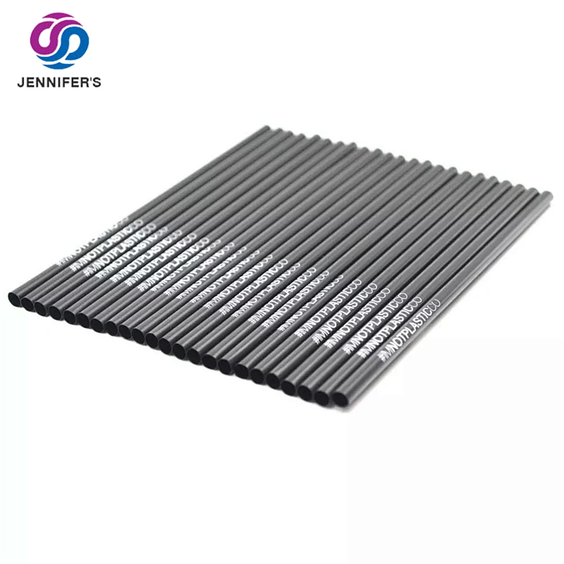 Factory price 5mm 6mm 7mm 8mm 10mm 12mm Custom Size black biodegradable PLA drinking straight straws