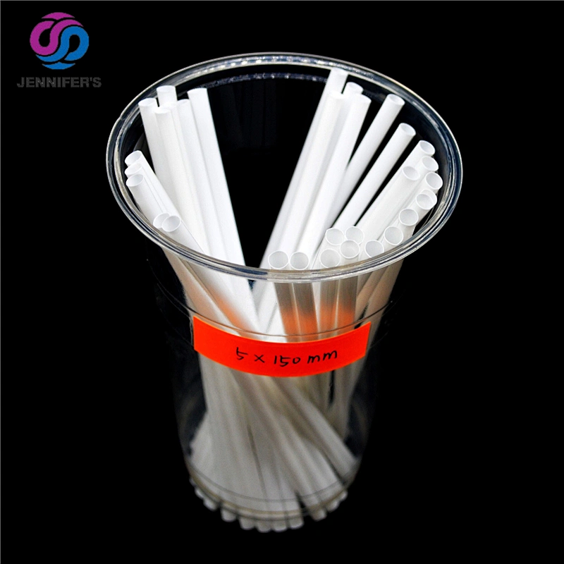 Customized Colors and Pattern Biodegradable Compostable Straight PLA Drinking Paper Straws