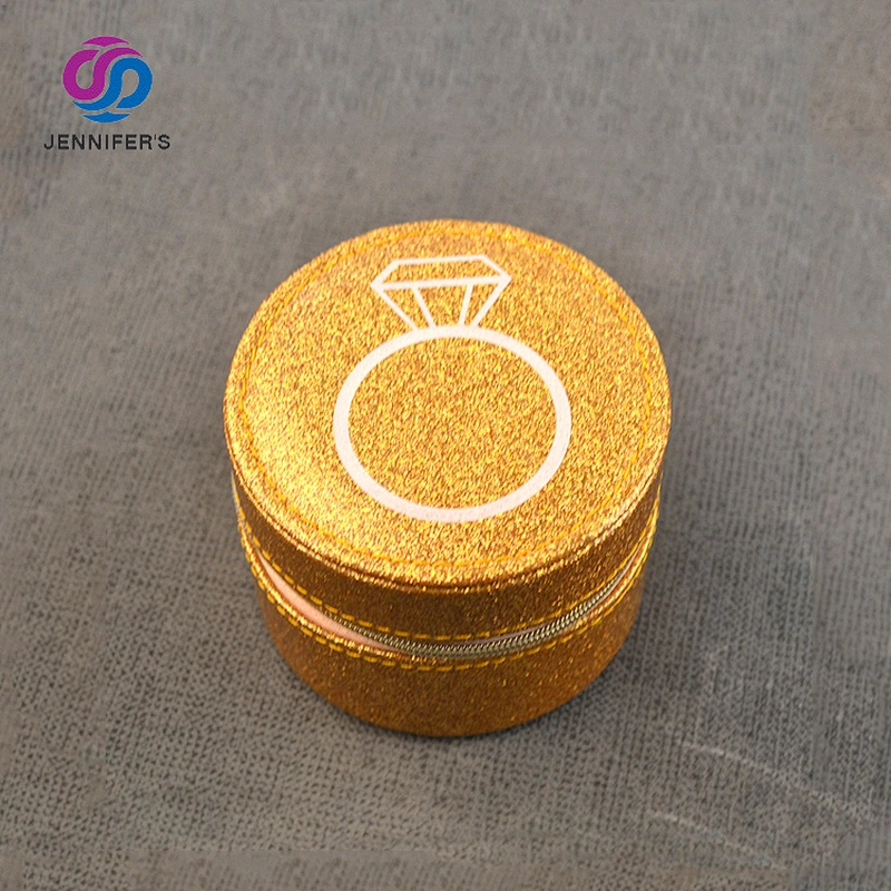 Wholesale fashion Color custom round wooden jewelry box gold packaging box