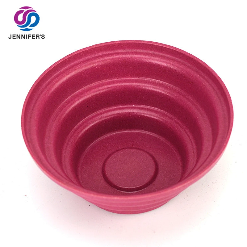 Eco-friendly recycled much Color Plant Bamboo Fiber Round Wide mouth Planter Pots