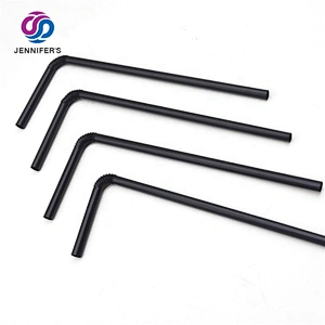 Film Wrapped 100% Compostable PLA degradable Drinking U Shape bendable bending paper Straw for Beverage