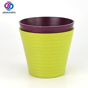 OEM Grow Healthily Biodegradable Bonsai Small Plant Bamboo Fiber Pots