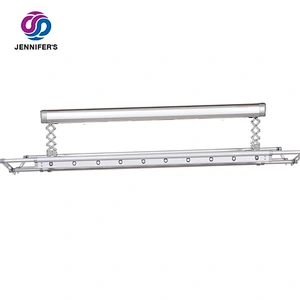 Disinfection Kiln-dried Folding Stand Wall Rack Retractable Ceiling Clothes Hanger With Led Lighting