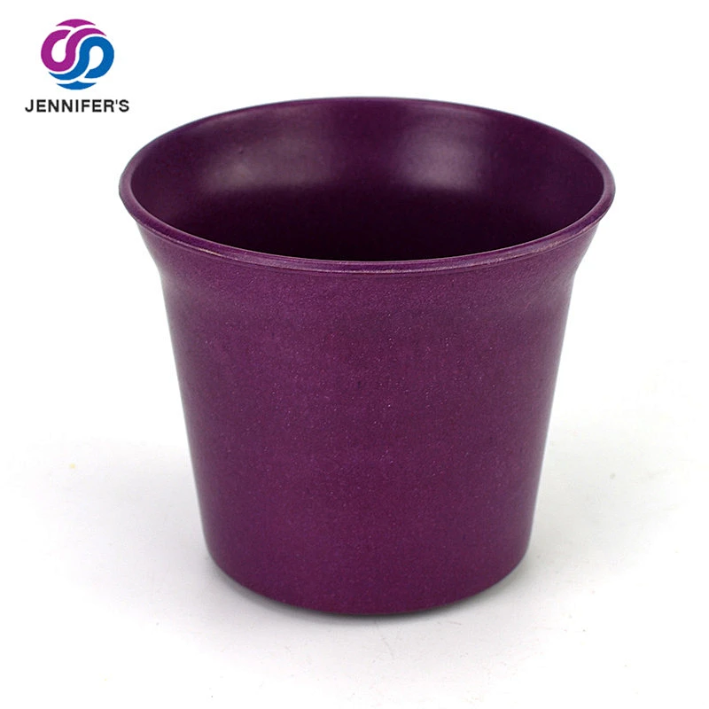 Different Colors Bamboo Fiber Garden Round Plant Pot Colorful Bamboo Flower Pot Bamboo Fiber Planters